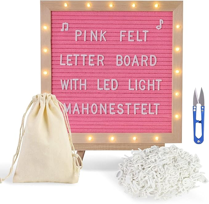 Pink Felt Letterboard